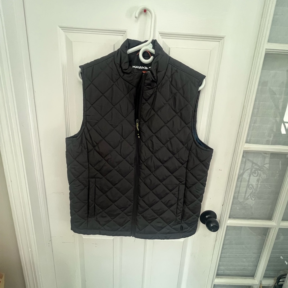 Hawke & Co Men’s Black Diamond Quilted Performance Vest - Size M